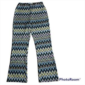 5/$1 UO Urban Outfitters Cara High-waisted Kick Flare Pattern Pant size MEDIUM